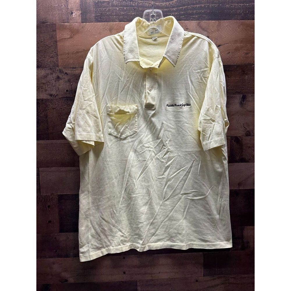 Pebble Beach Golf Club Yellow Polo Size X-Large
